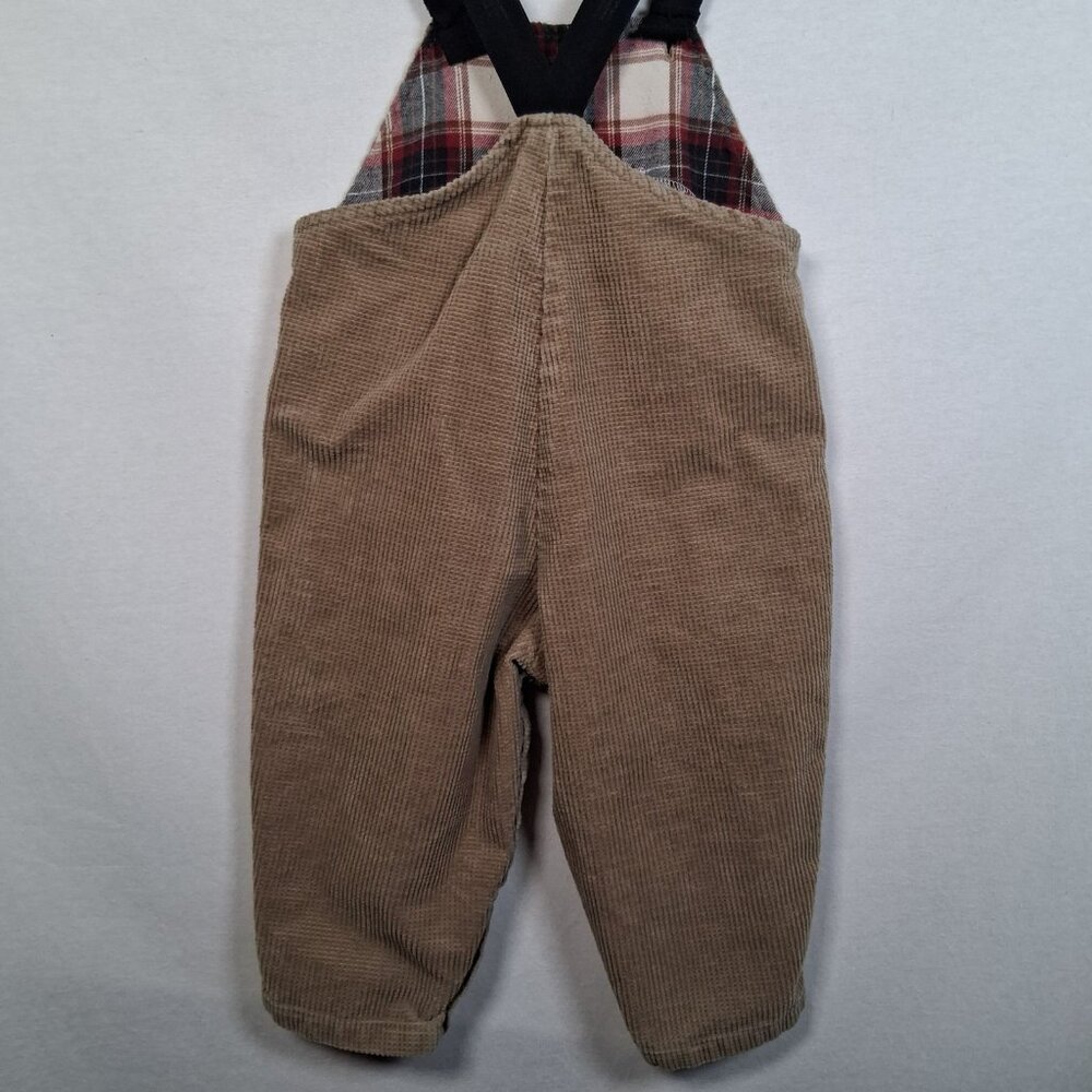 Vintage Blooz by Cachcach Overalls Youth 24 Months Brown Corduroy Penguin Pants - Picture 8 of 16
